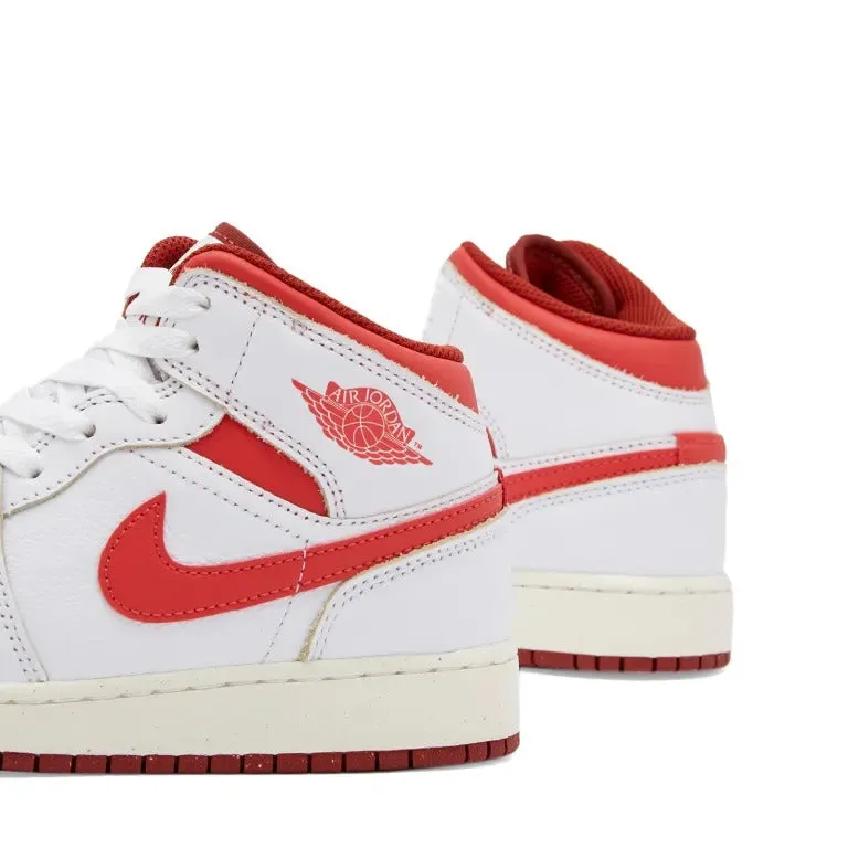 Air Jordan 1 Mid Se Gs, red