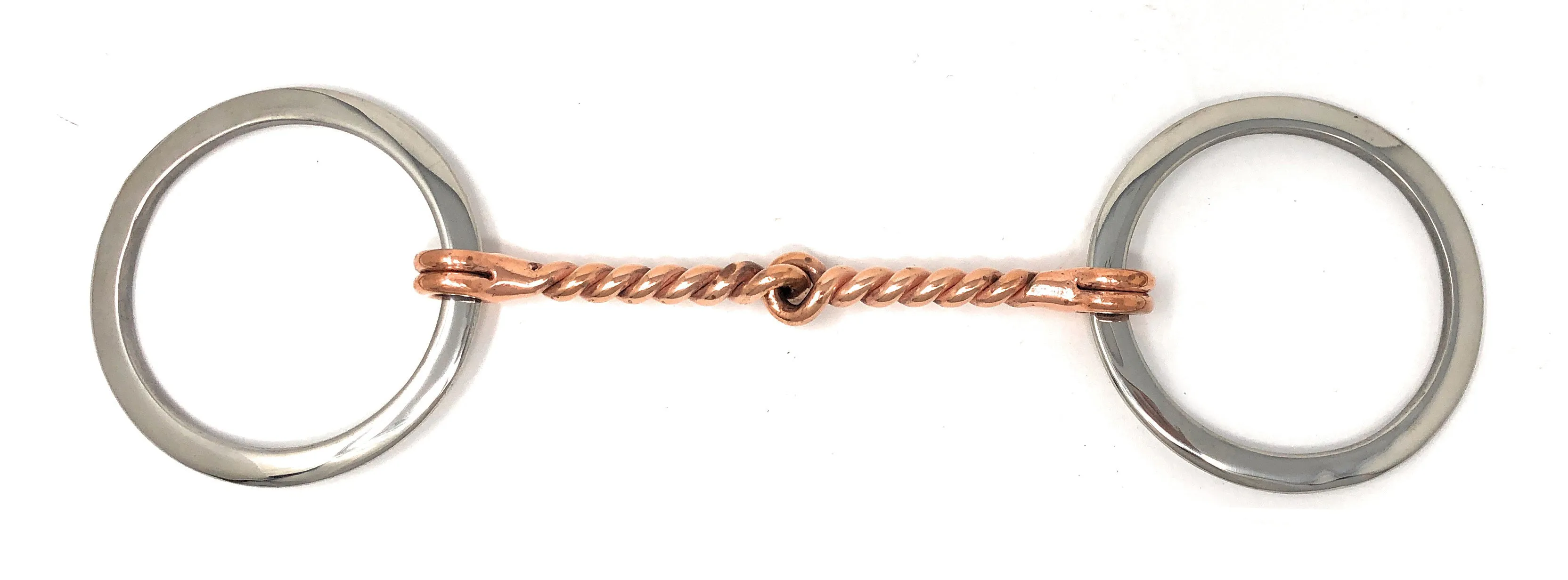 AJ Tack O-Ring Twisted Copper Snaffle Bit