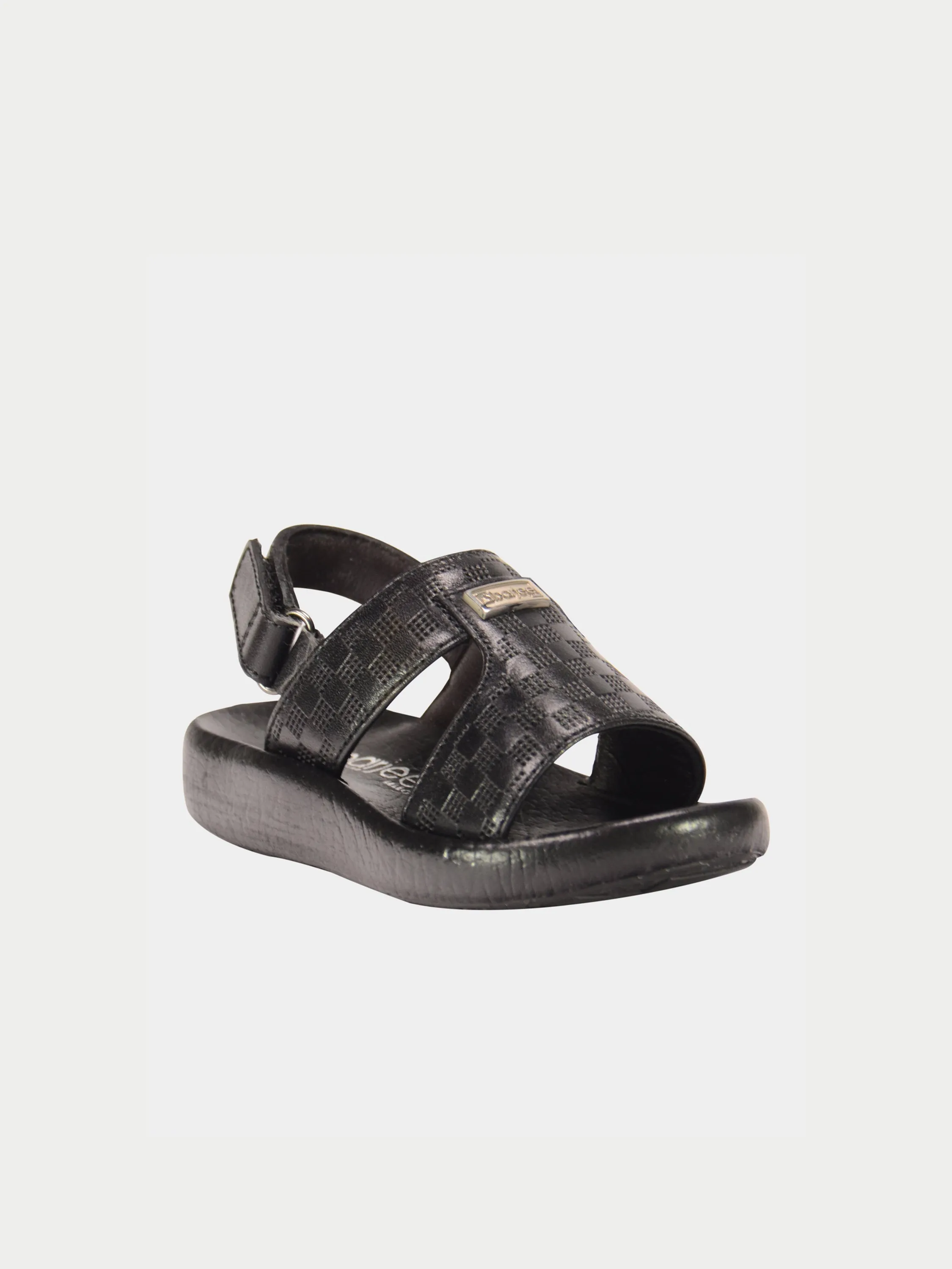 Barjeel Uno 2190510 Checked Slingback Arabic Leather Sandals