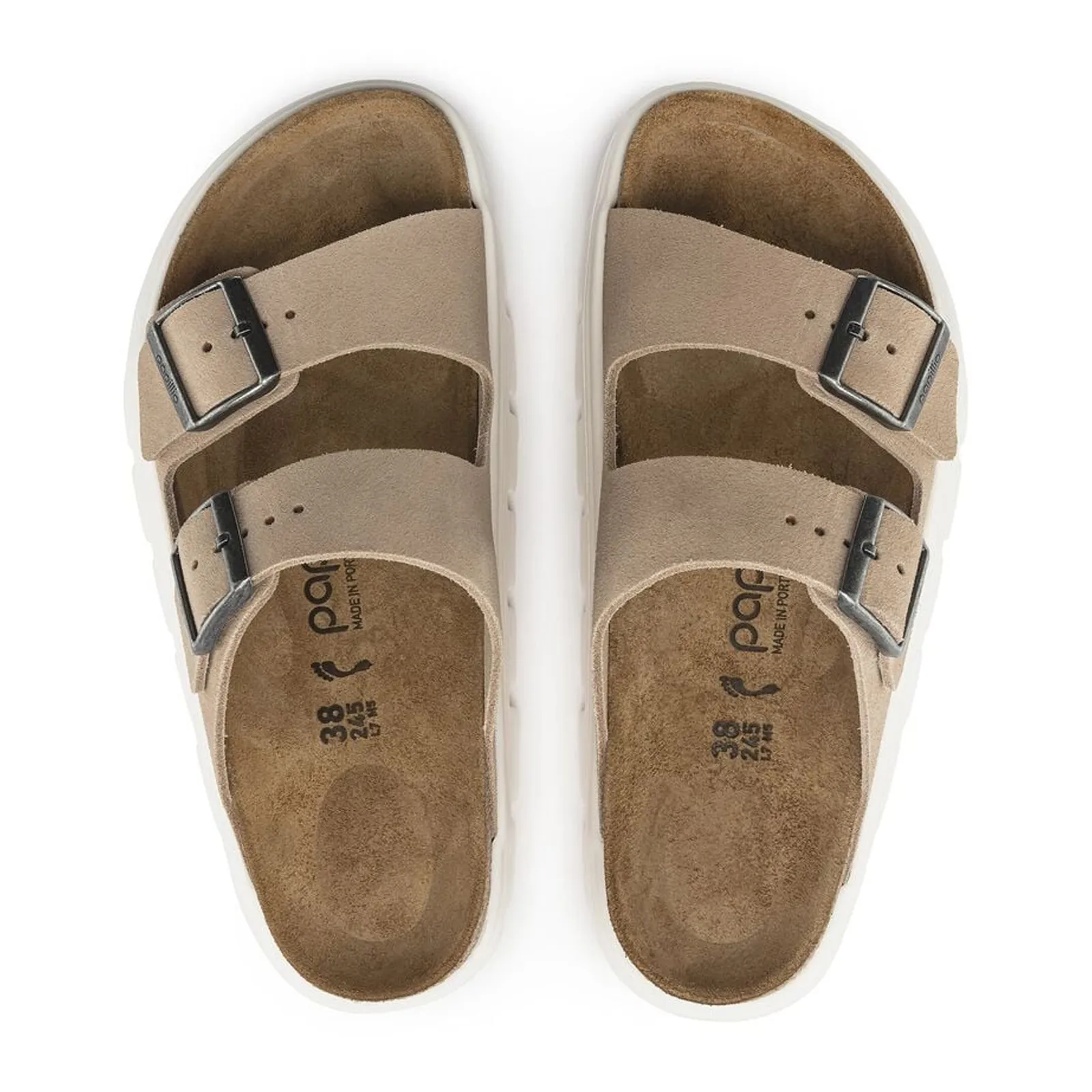 Birkenstock Arizona Chunky Slide Sandal (Women) - Warm Sand Suede