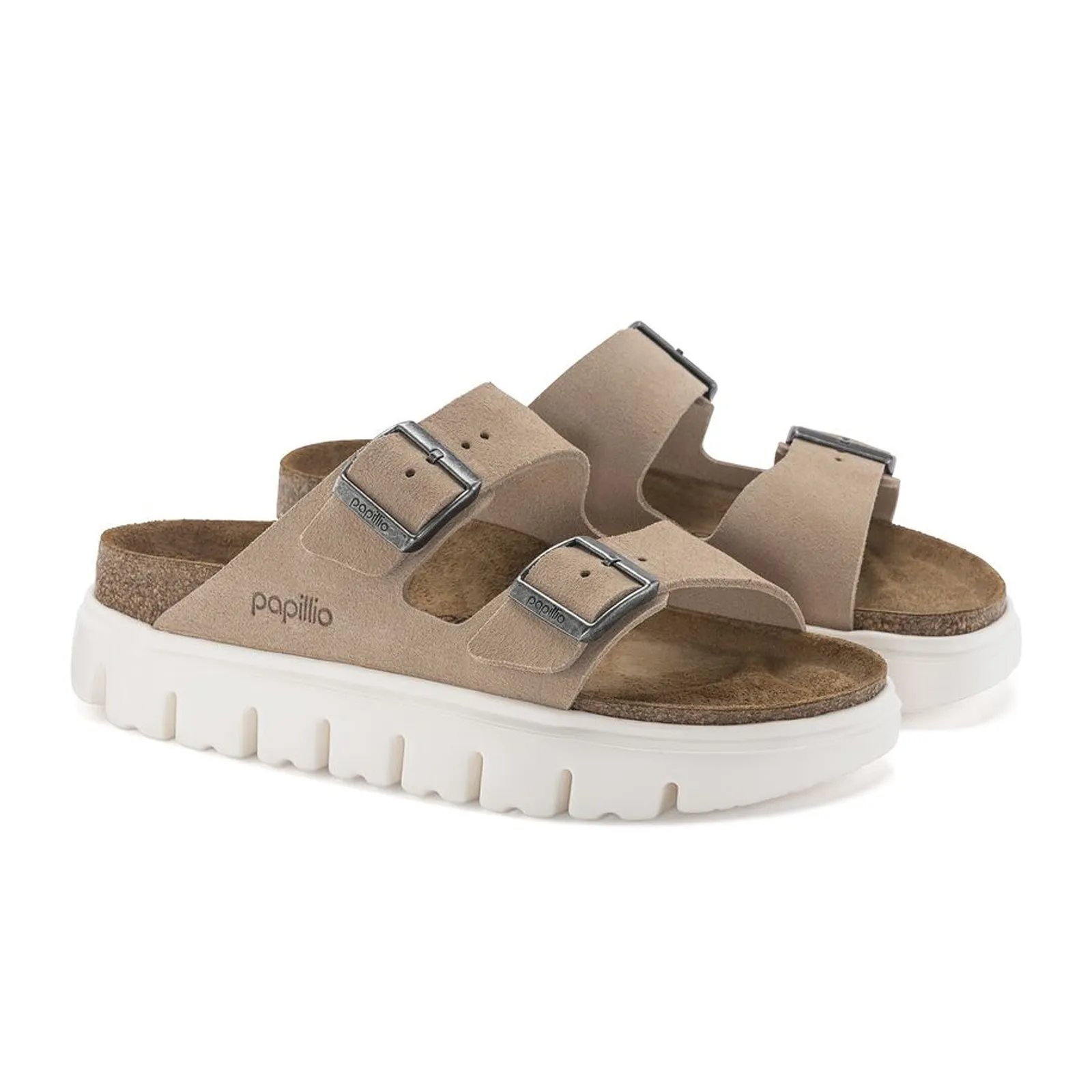 Birkenstock Arizona Chunky Slide Sandal (Women) - Warm Sand Suede