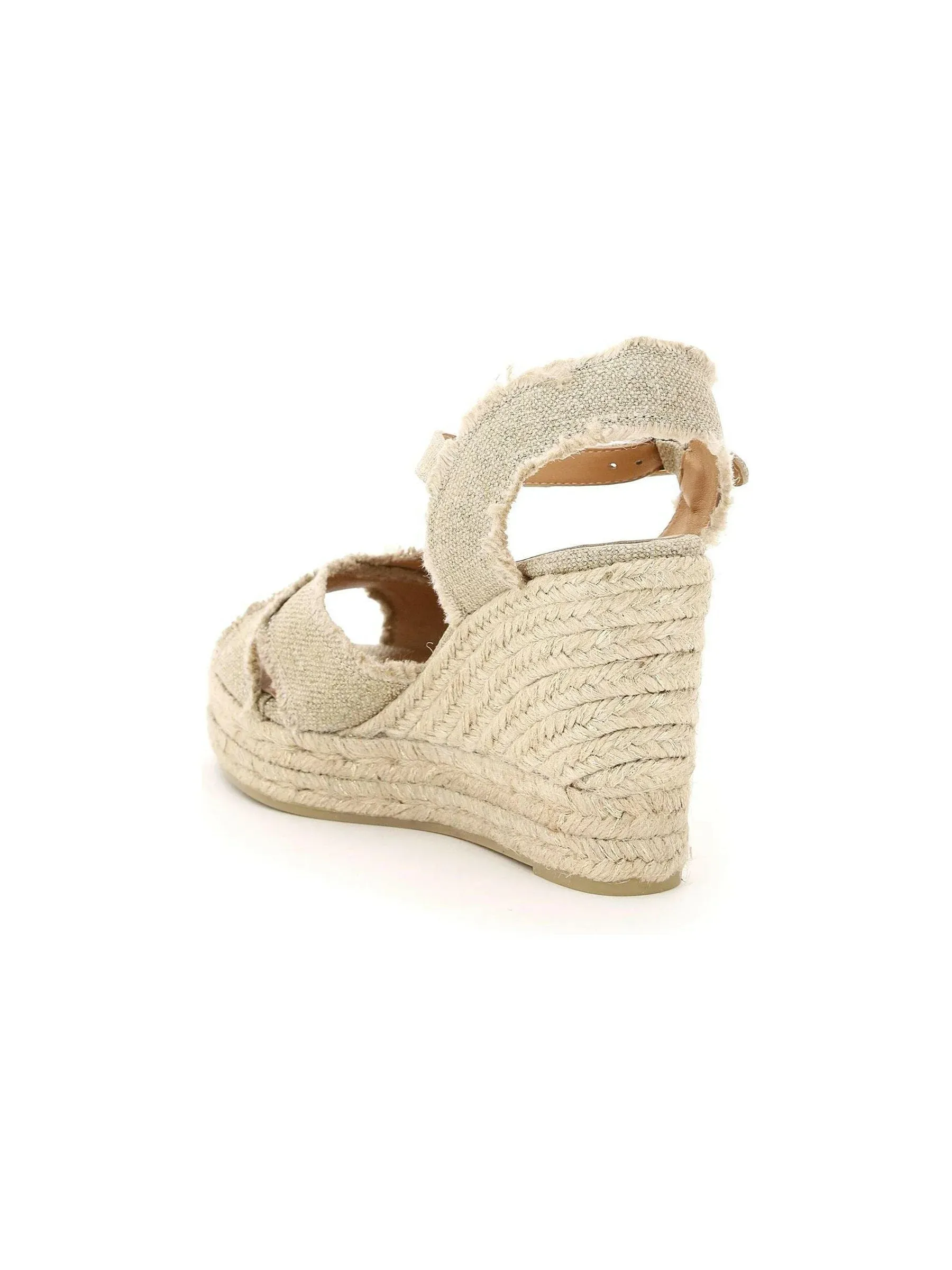 Bromelia Linen Wedge Sandals