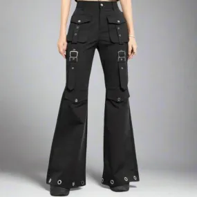 Casual Minimal Goth Trendy Cargo Trousers