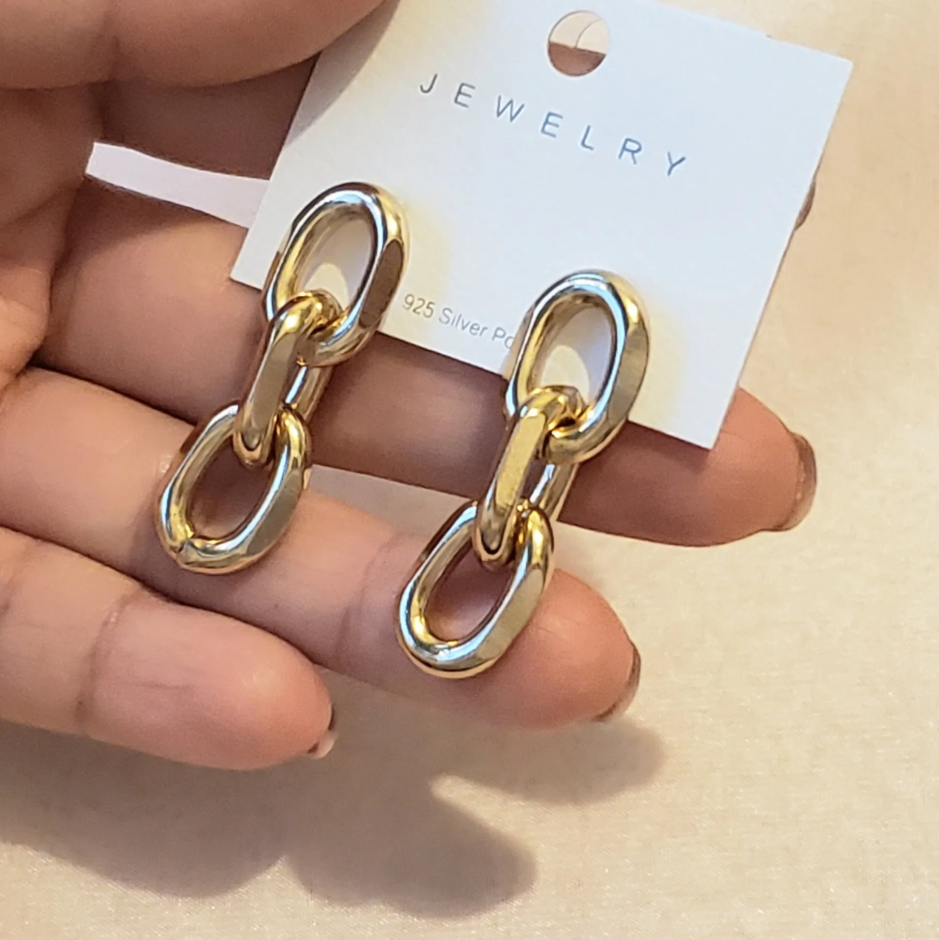 Chunky Gold Chain Earrings