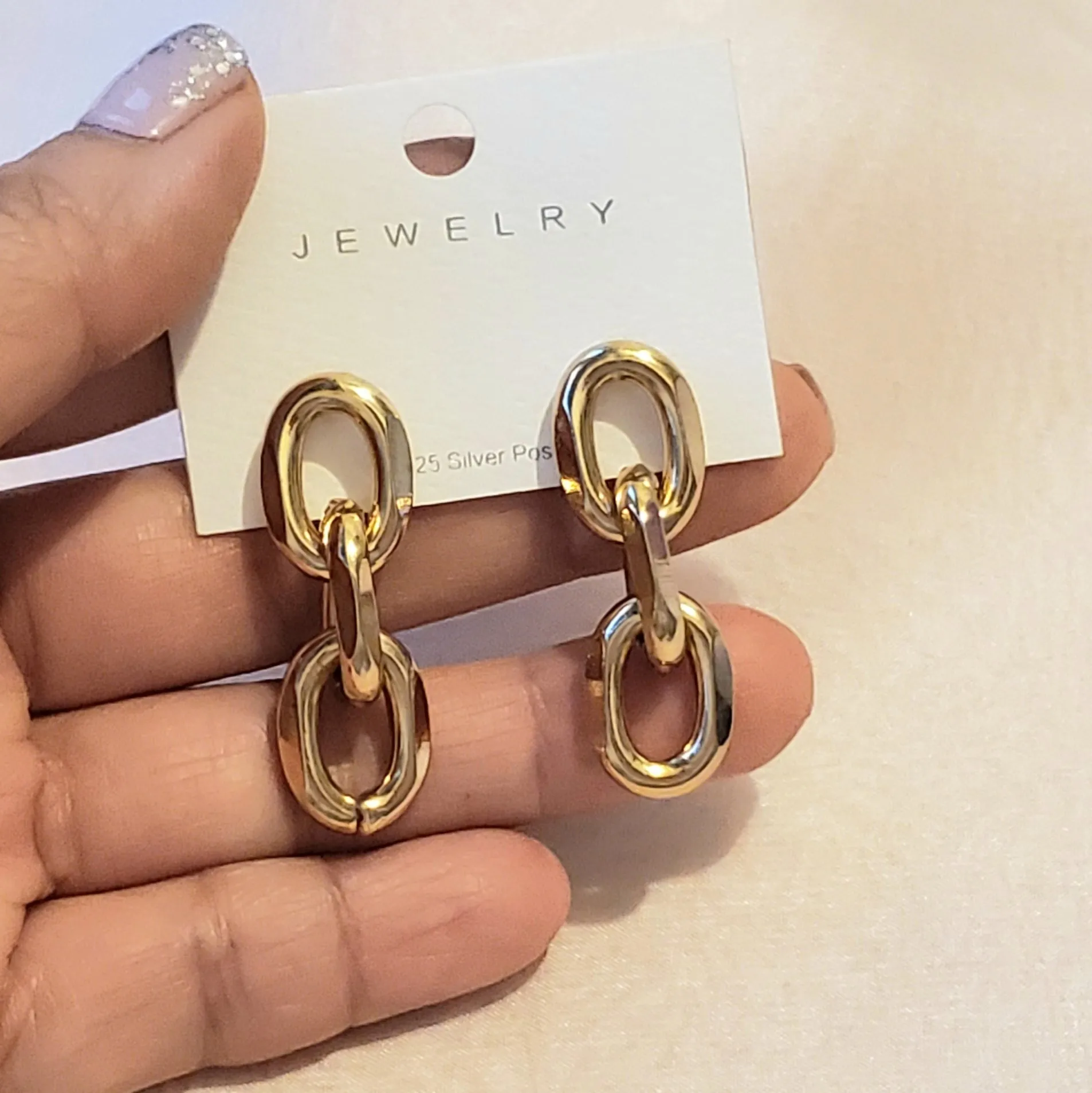 Chunky Gold Chain Earrings