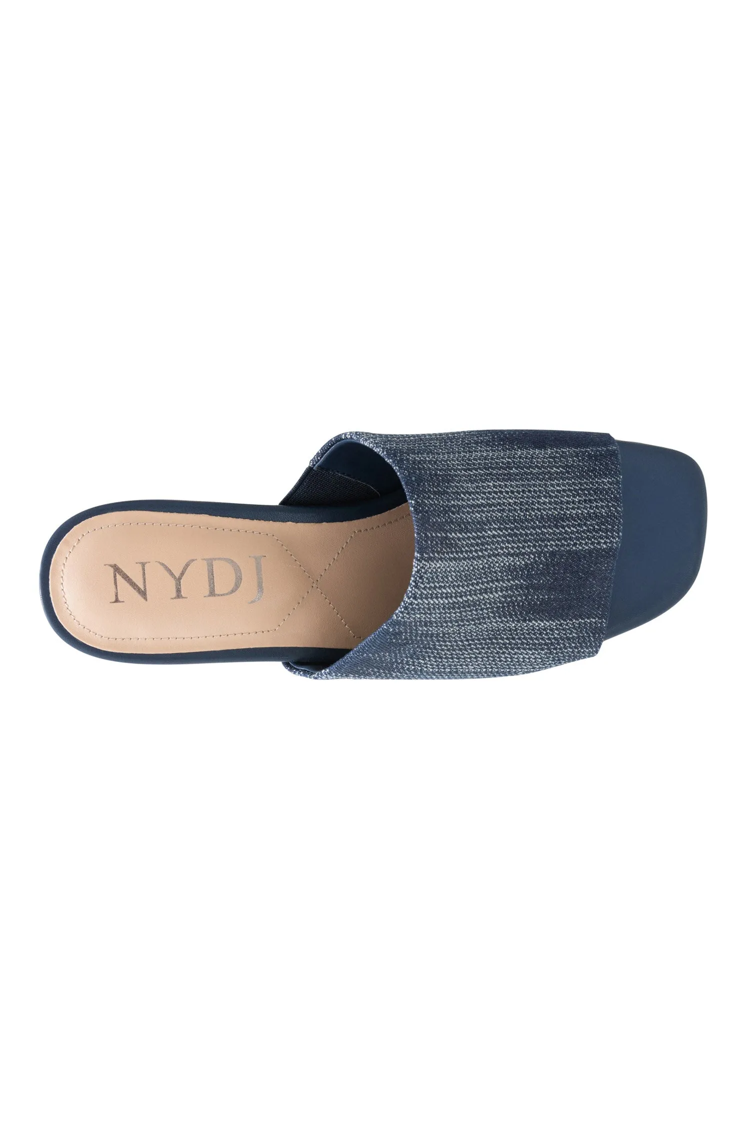 Claudine Wedge Mule Sandals - Dark Blue