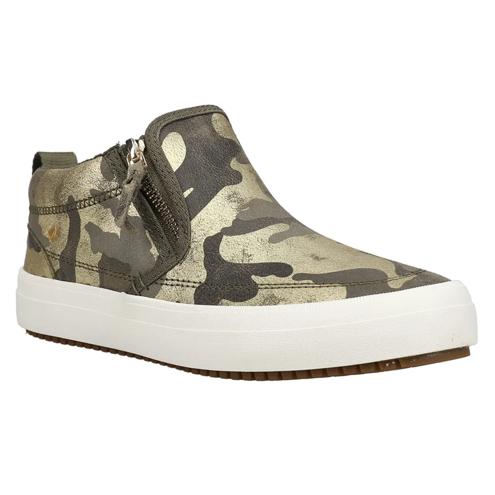 Crest Lug Camouflaged Zippered Sneakers