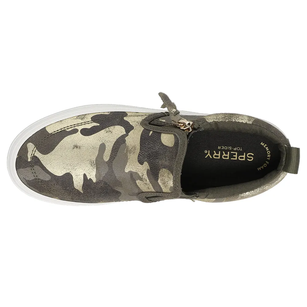 Crest Lug Camouflaged Zippered Sneakers