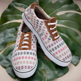 Dotted Pedal Loom Slip-On Sneakers