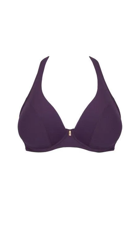 Empreinte Iconic Plunge Bikini Top Purple