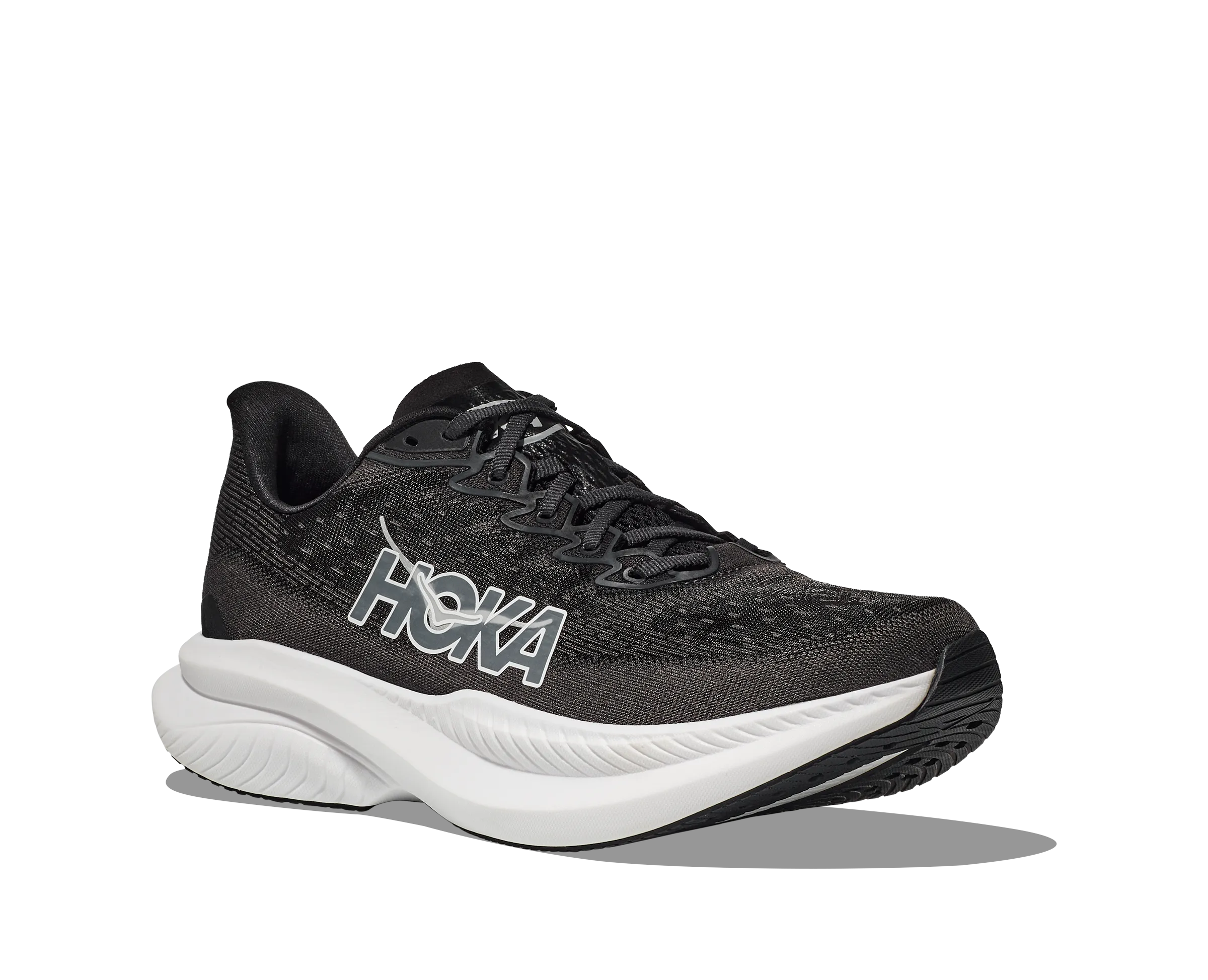 Hoka Mach 6 Black White Wide Women's