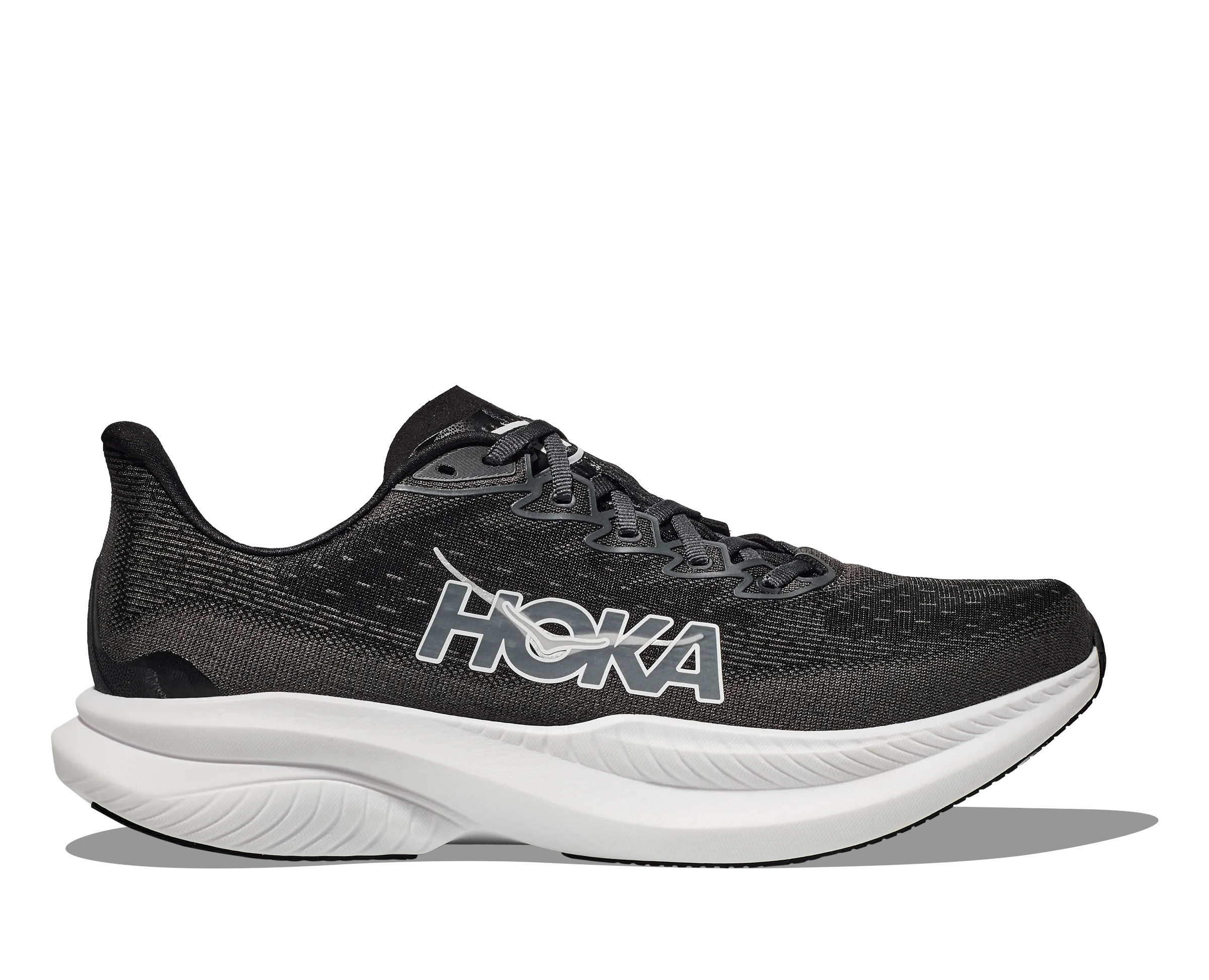 Hoka Mach 6 Black White Wide Women's