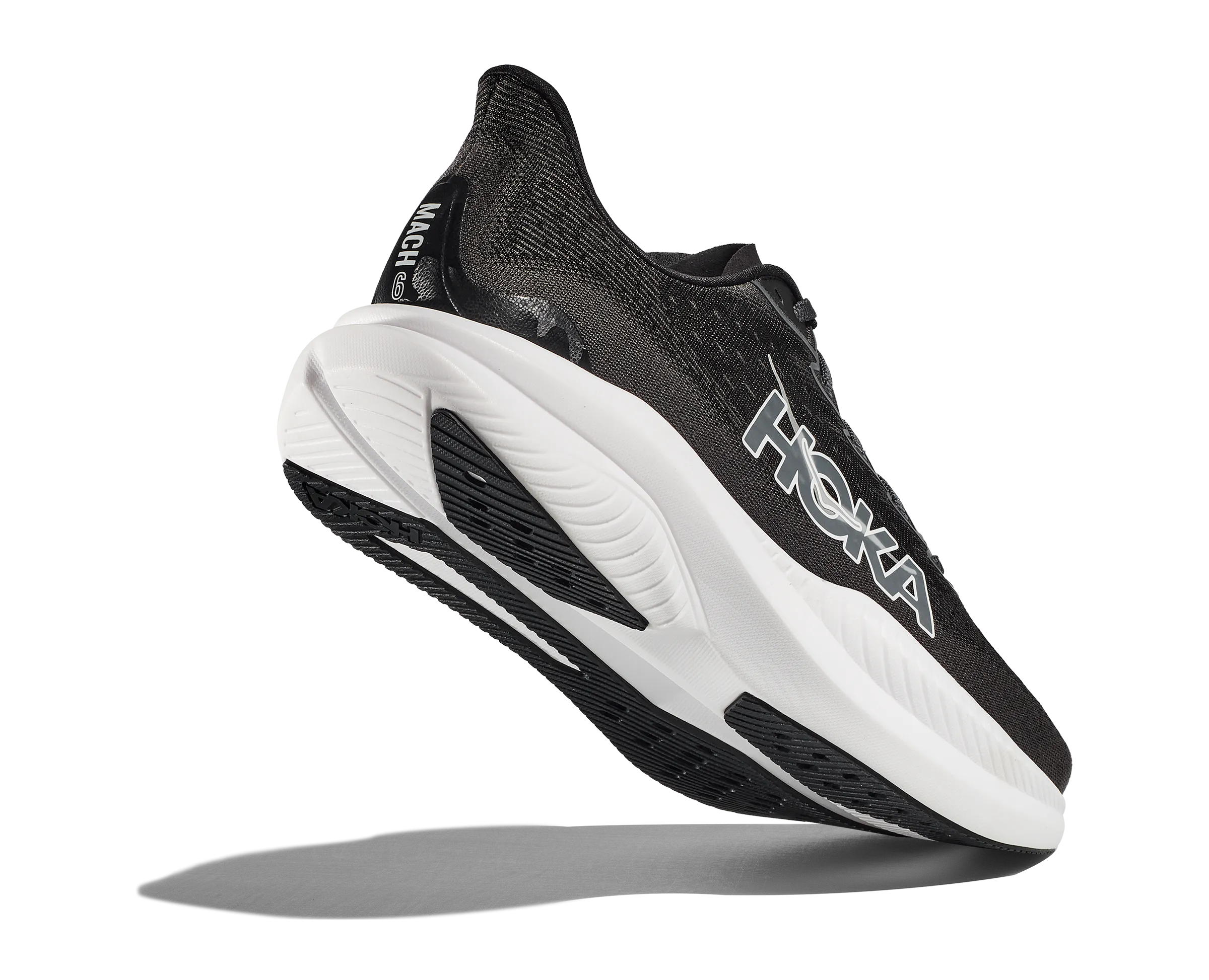 Hoka Mach 6 Black White Wide Women's