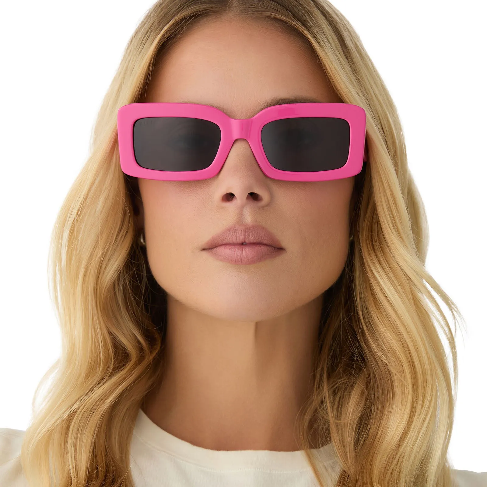 INDY - BRIGHT PINK   GREY SUNGLASSES