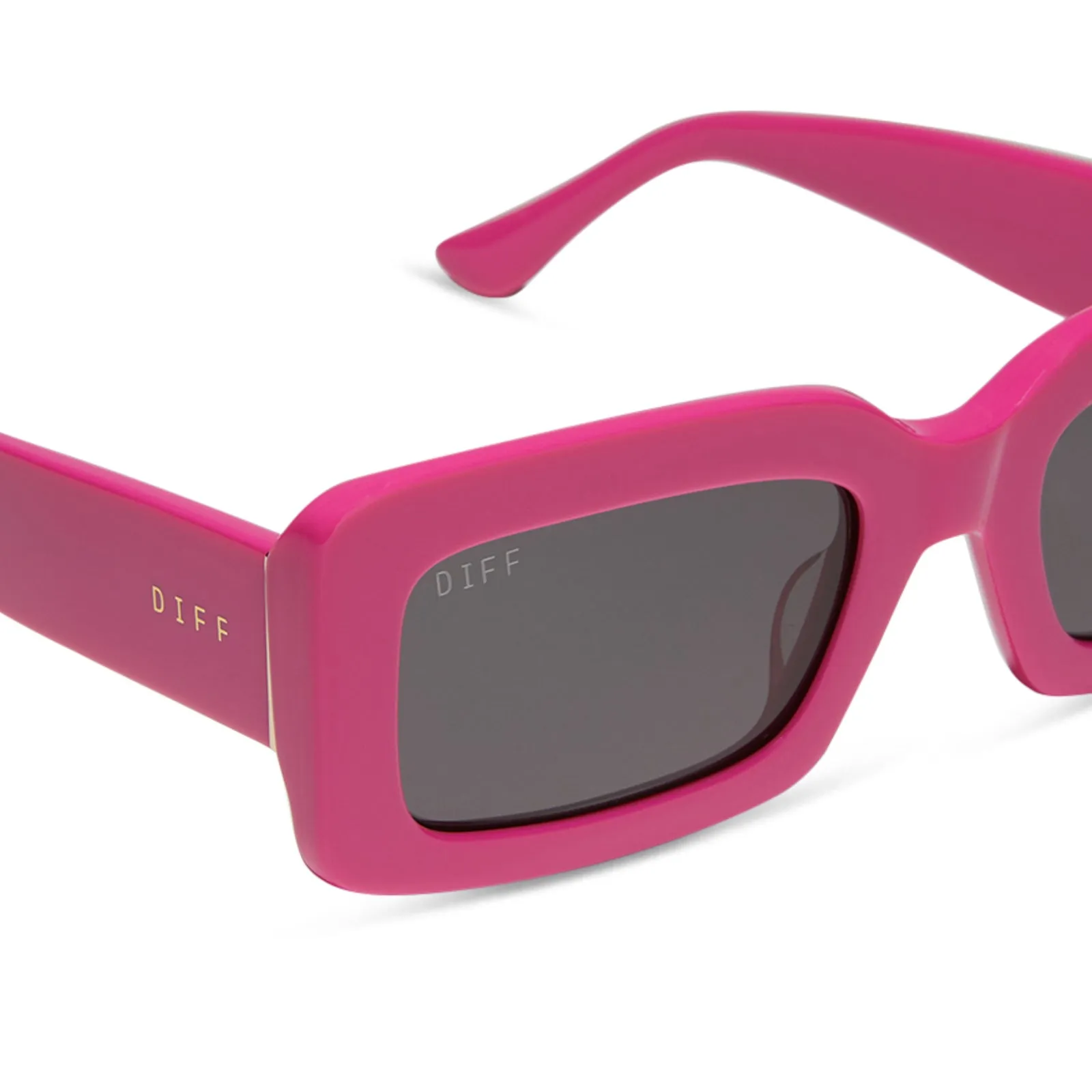 INDY - BRIGHT PINK   GREY SUNGLASSES