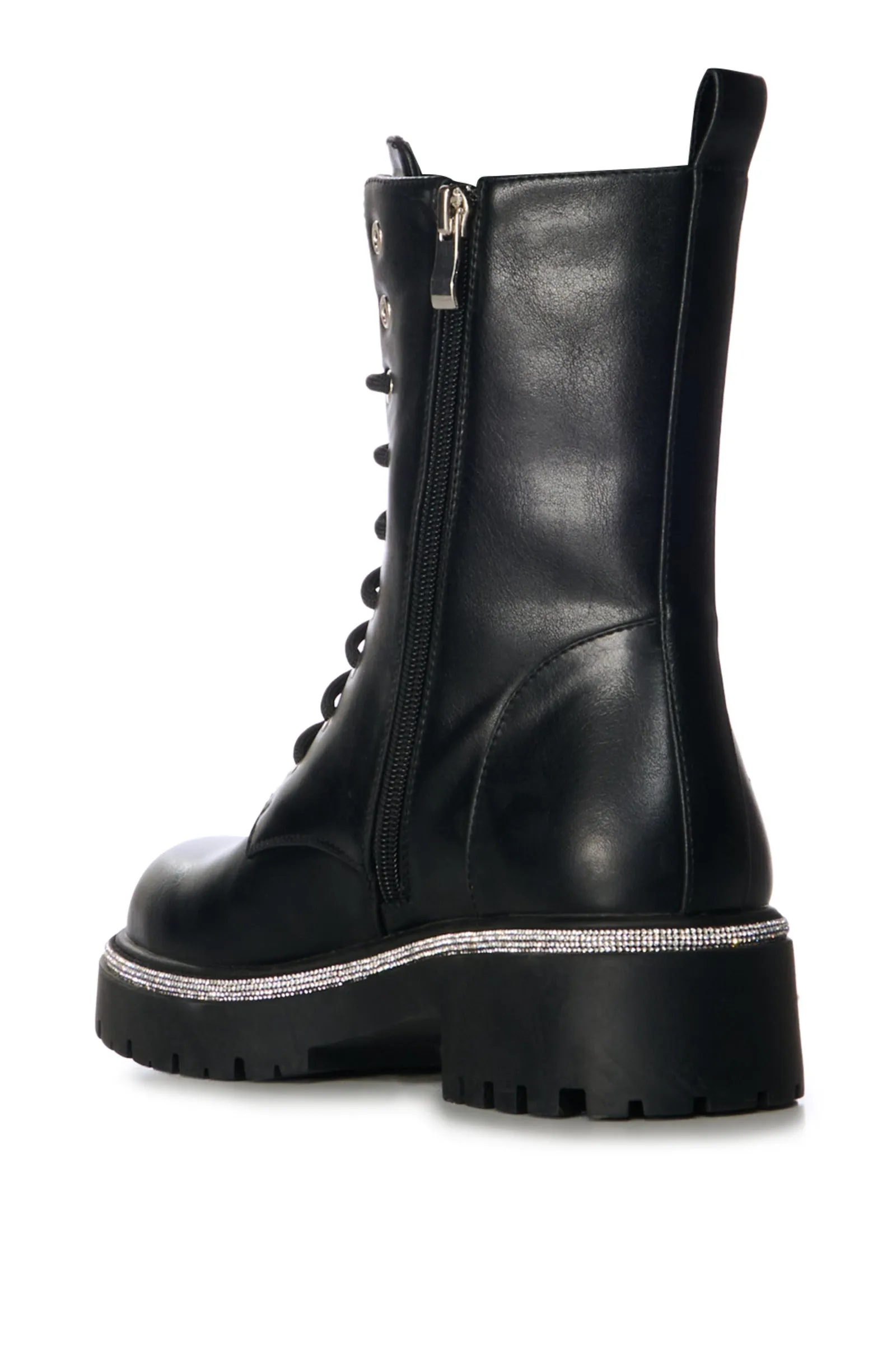 LEWELLYN-BLACK CRYSTAL COMBAT BOOTIE