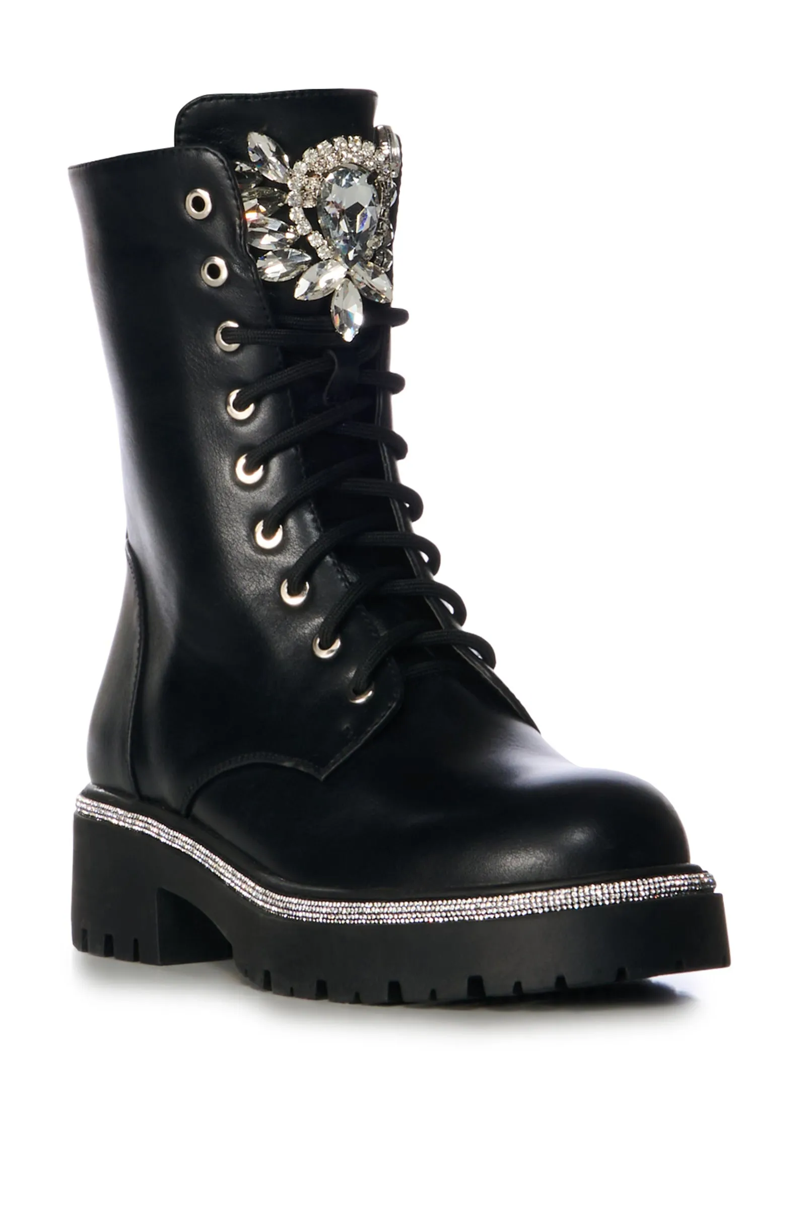 LEWELLYN-BLACK CRYSTAL COMBAT BOOTIE