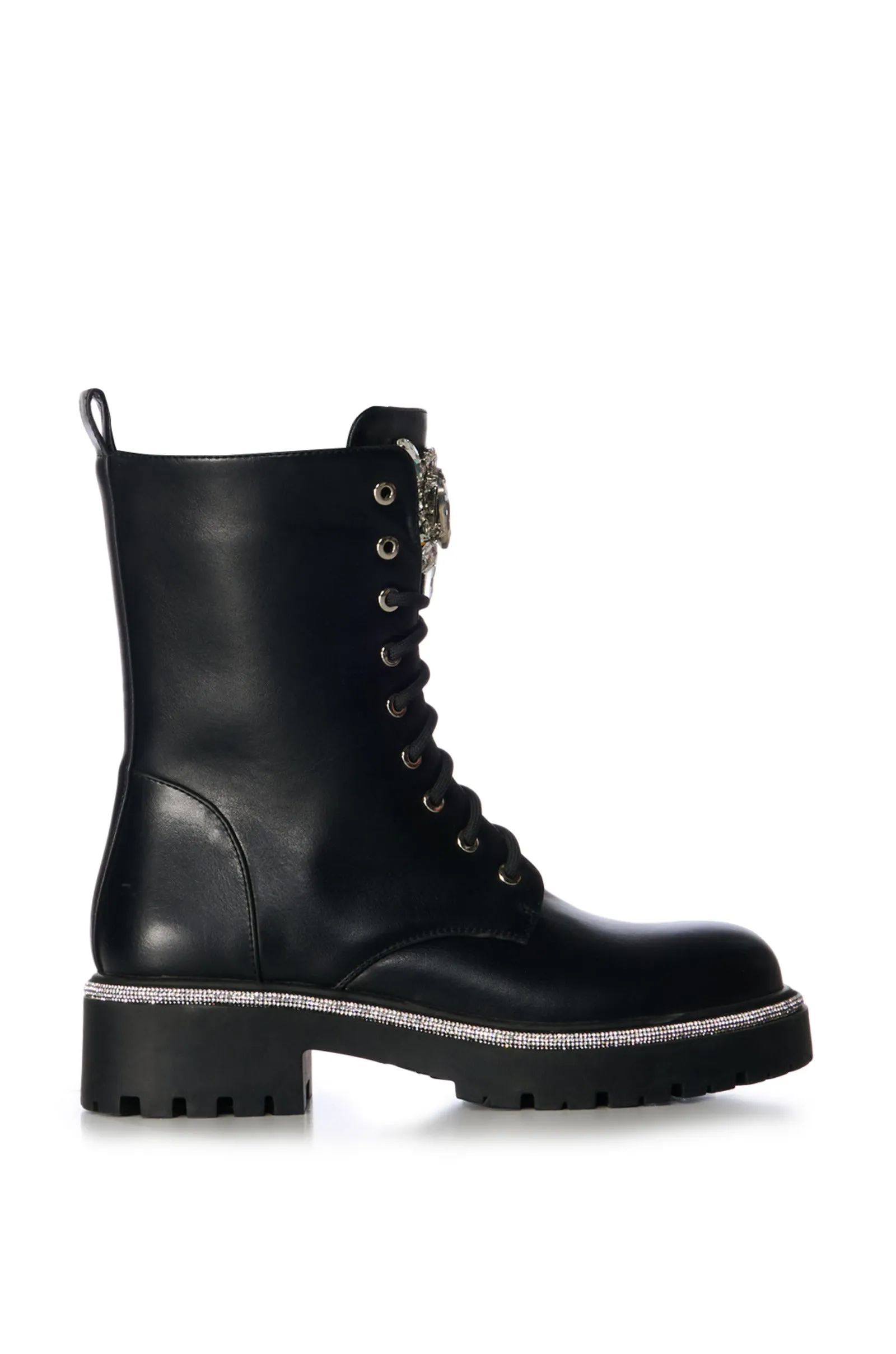 LEWELLYN-BLACK CRYSTAL COMBAT BOOTIE