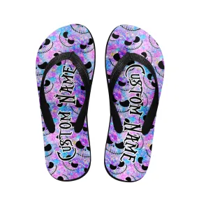 Nightmare Rainbow Flip Flops for Women Beach