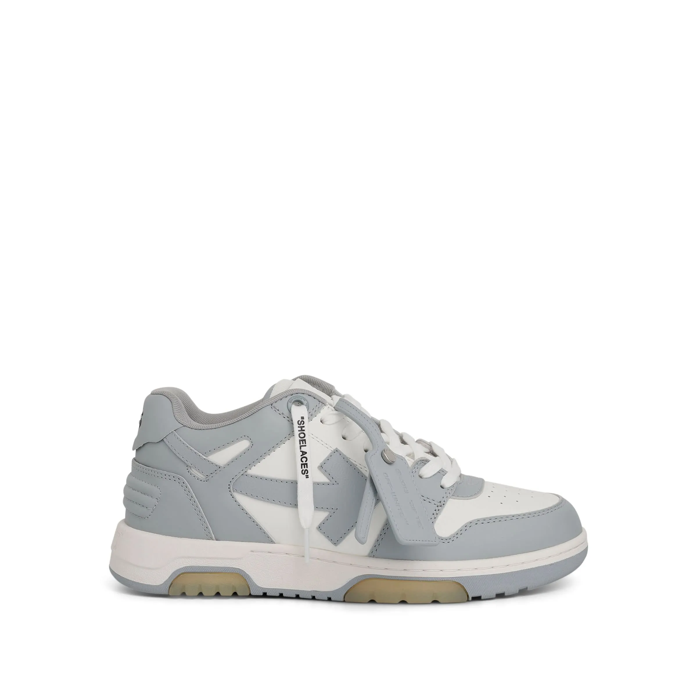 Out Of Office Calf Leather Sneaker in Grey/White