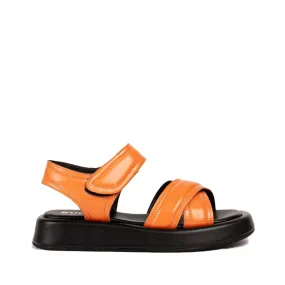 Pearl Orange Chunky Sandals