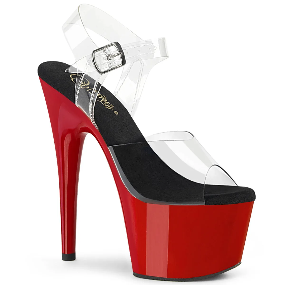 Pleaser Adore-708 Stiletto Platform Ankle Strap Exotic Dancer Shoe In 10 Colors