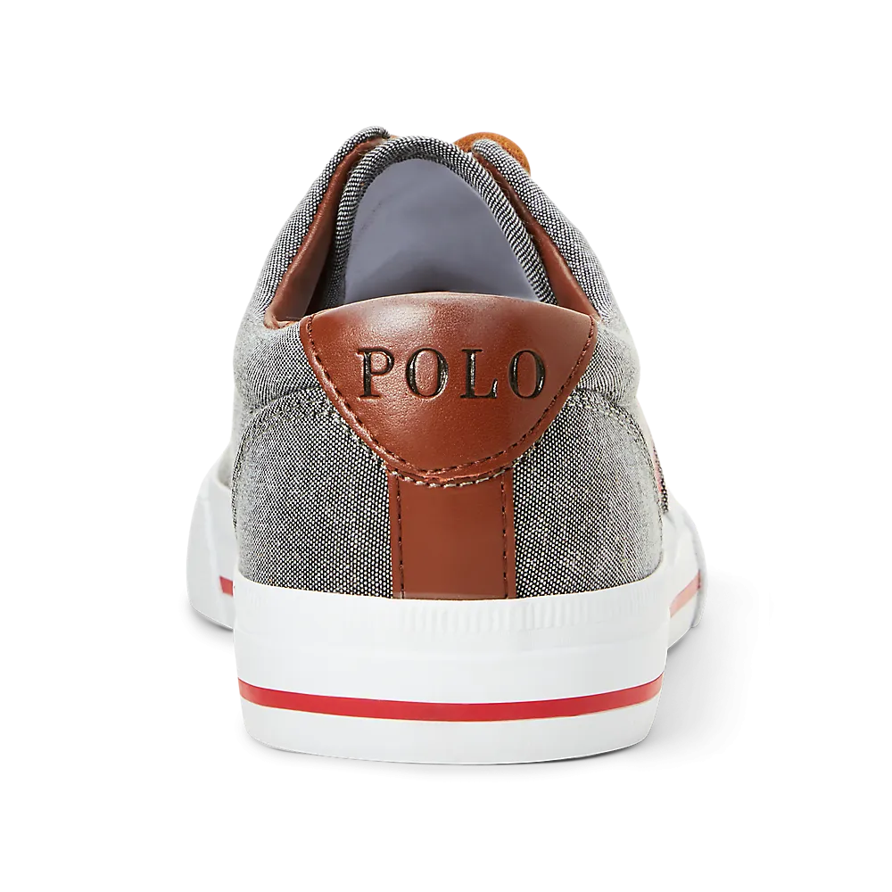 Polo Ralph Lauren Vaughn Chambray And Leather Sneaker