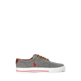 Polo Ralph Lauren Vaughn Chambray And Leather Sneaker