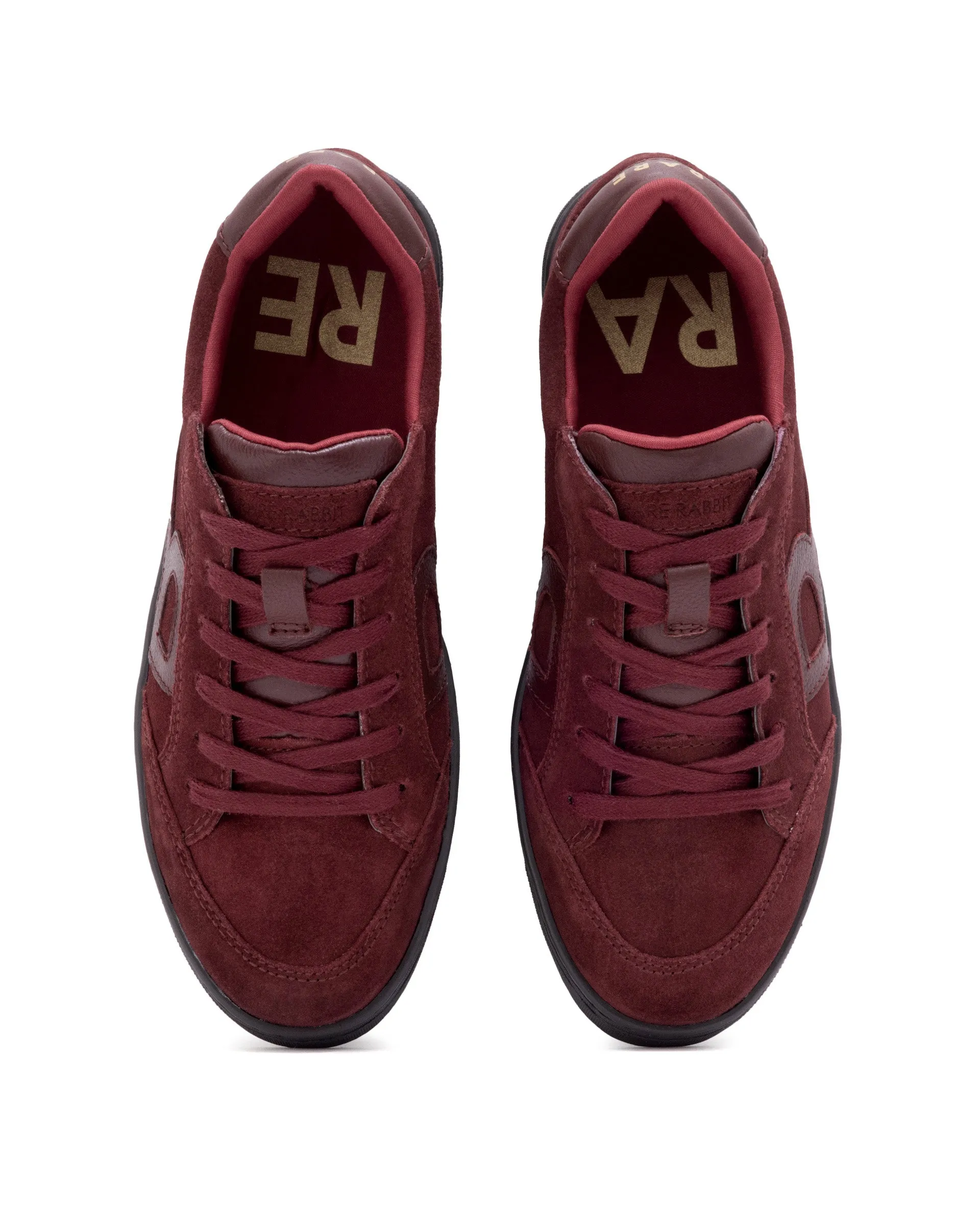 Rare Rabbit Men's Antares Red Low-Top Lace Up Premium Suede With Genuine Leather Sneaker