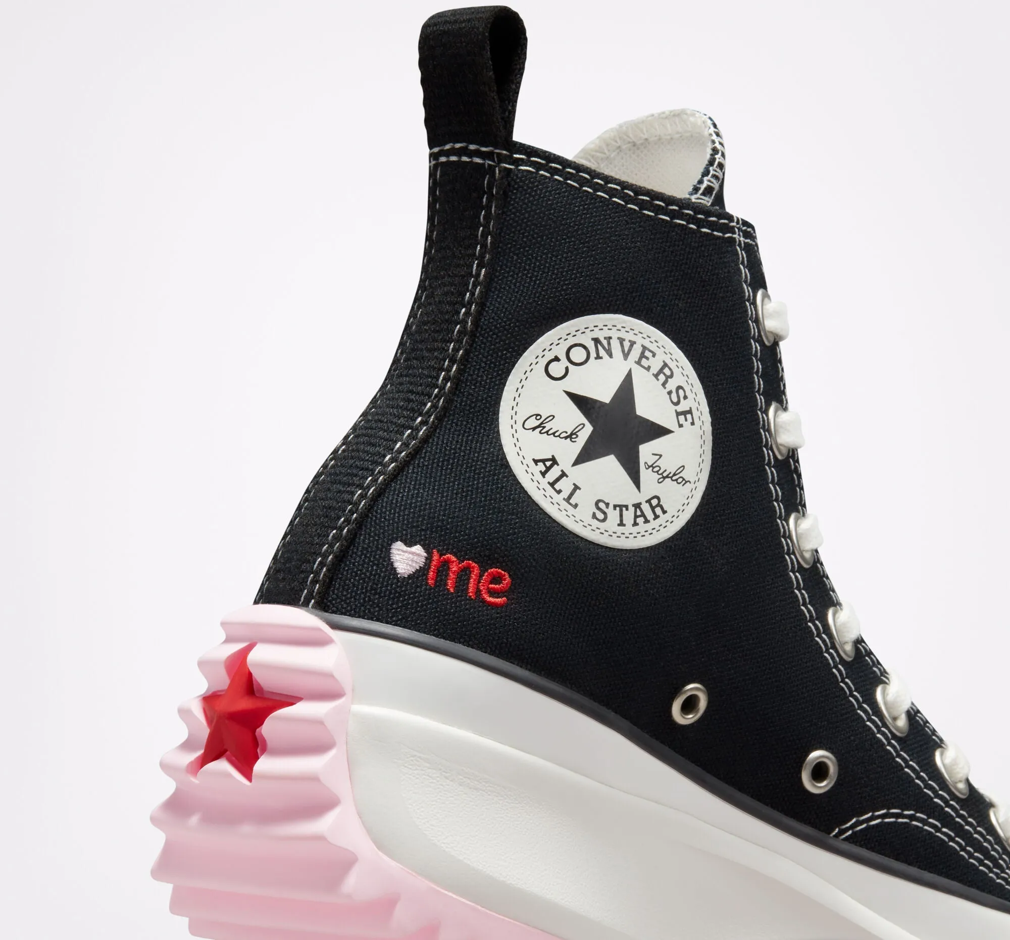 Run Star Hike Hi Embroidered Hearts