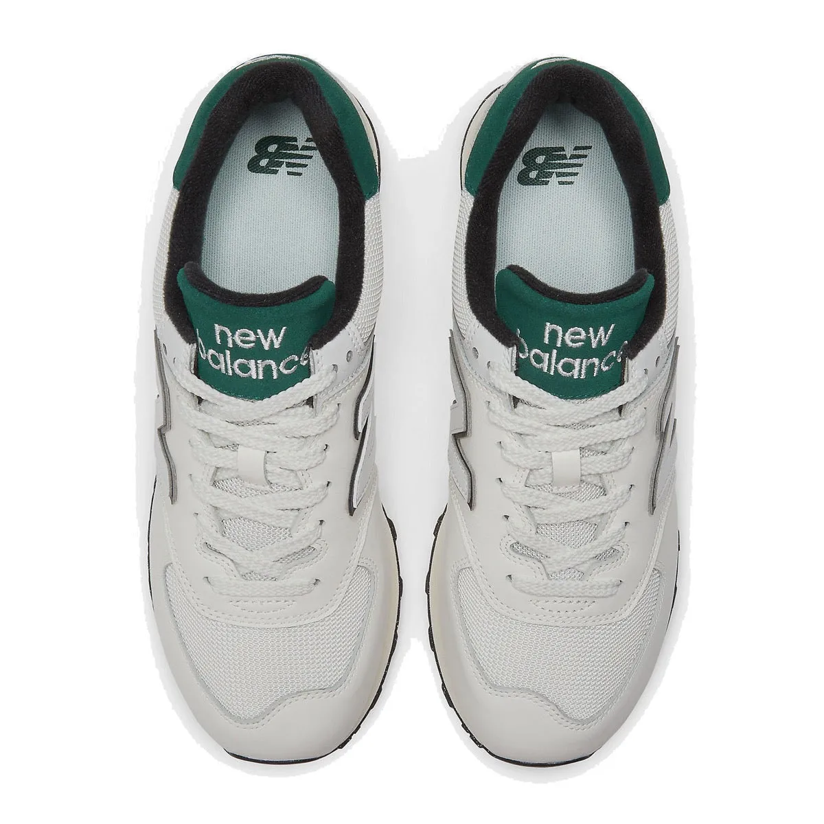 Scarpe Uomo NEW BALANCE Sneakers 574 in Pelle e Mesh colore White e Green