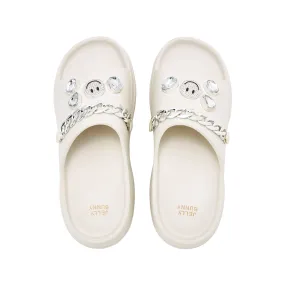 Sydney Jewel Sandals White