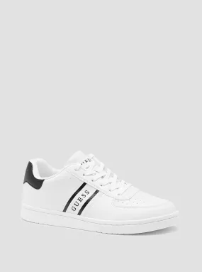 White Logo Longle Low-Top Sneakers