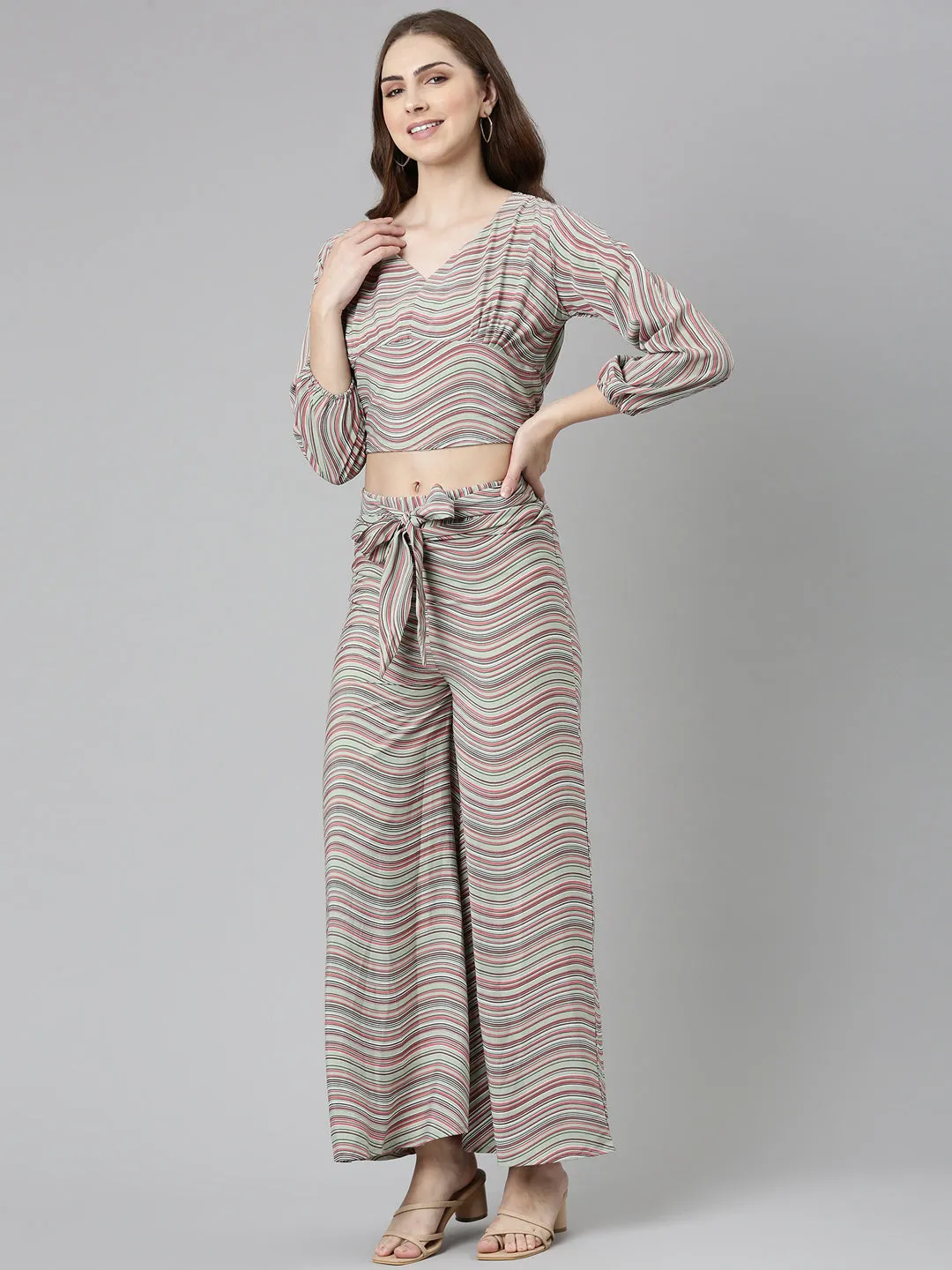 Women Multi Striped Co-Ords